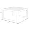 Leisuremod Chelsea Patio Coffee Table With Weathered Grey Aluminum CT30WGR